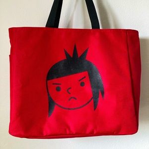 Red tote bag
